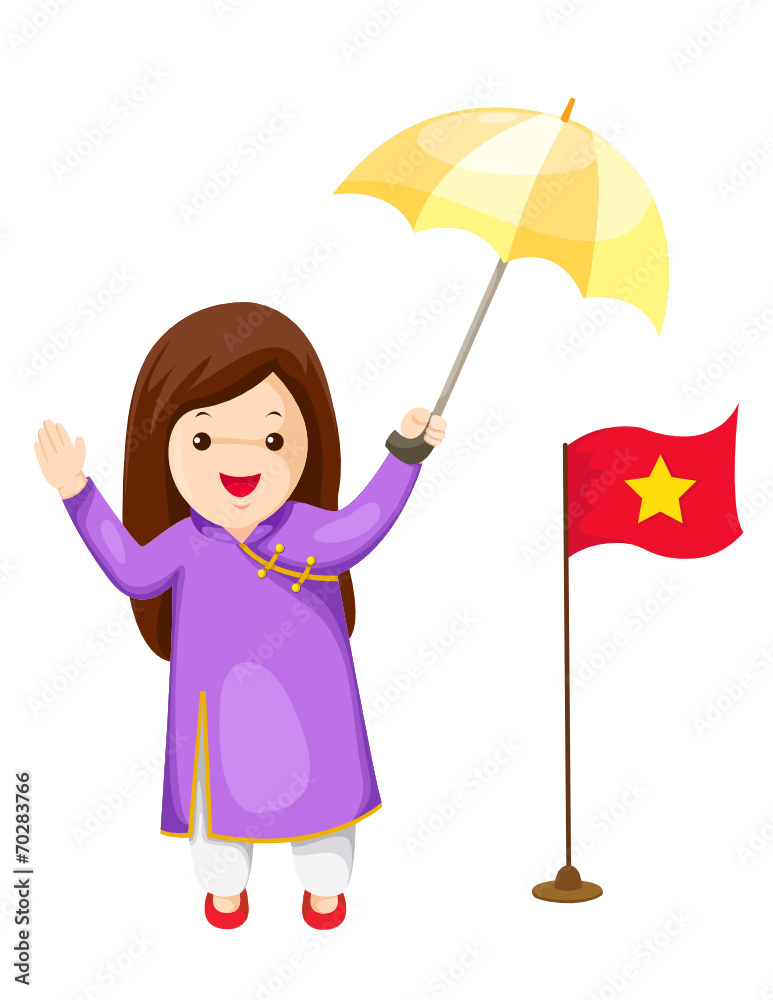 cute Vietnamese girl in traditional dress cute Vietnamese girl in traditional dress
