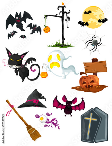 set of halloween