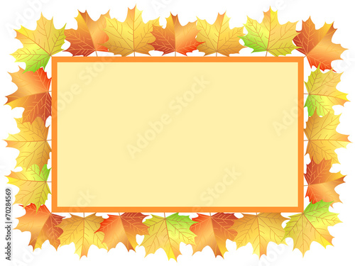 Autumn maple leaves banner