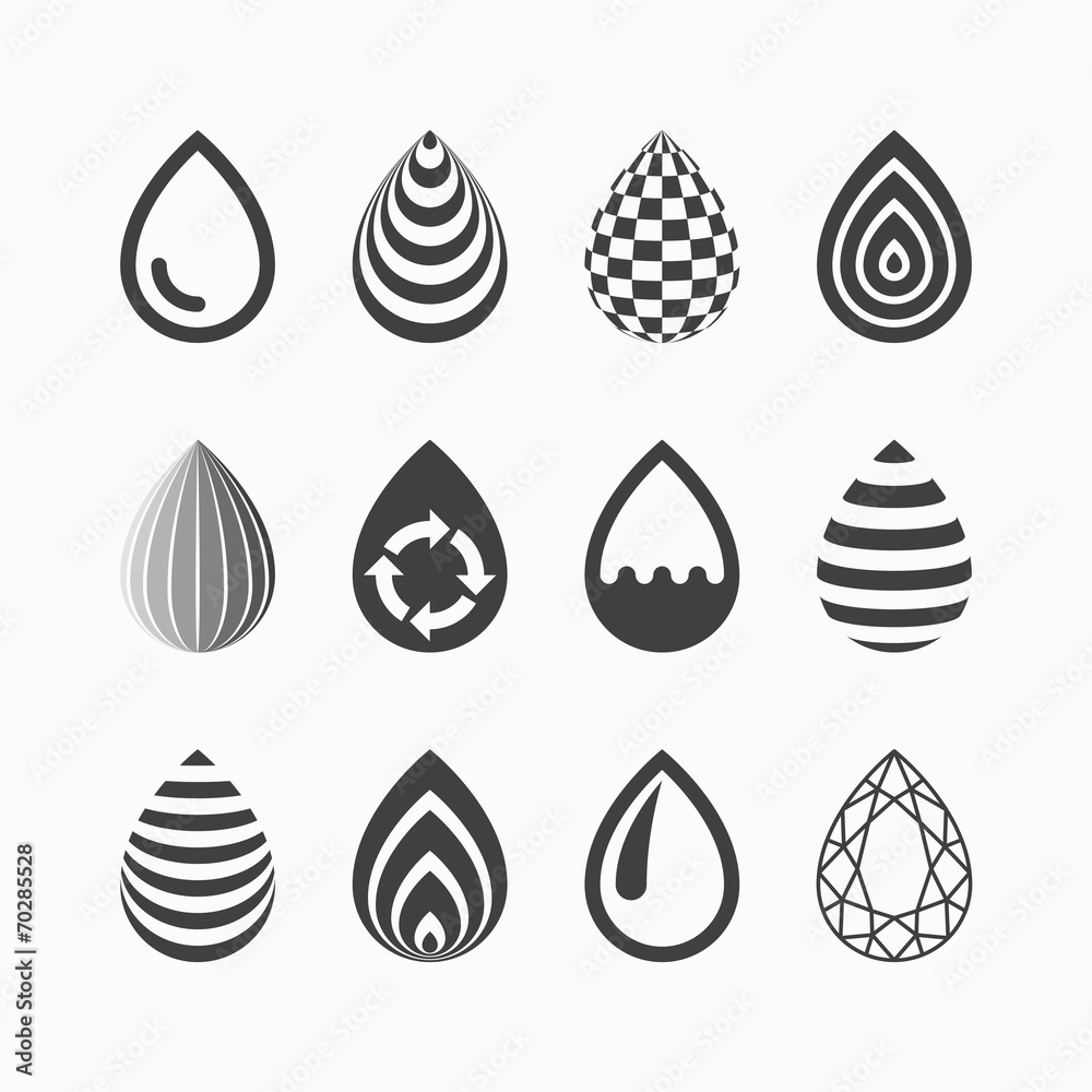 Drop icons Drop icons