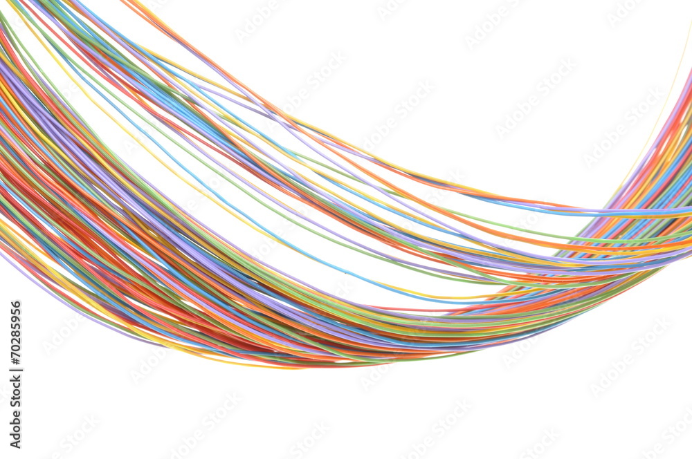 Swirl of computer cable isolated on white background Swirl of computer cable isolated on white background