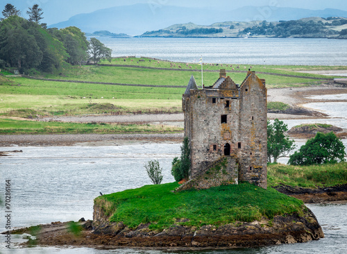 Panoramic view of Stalker Castle, Highlands, Scotland #70286164