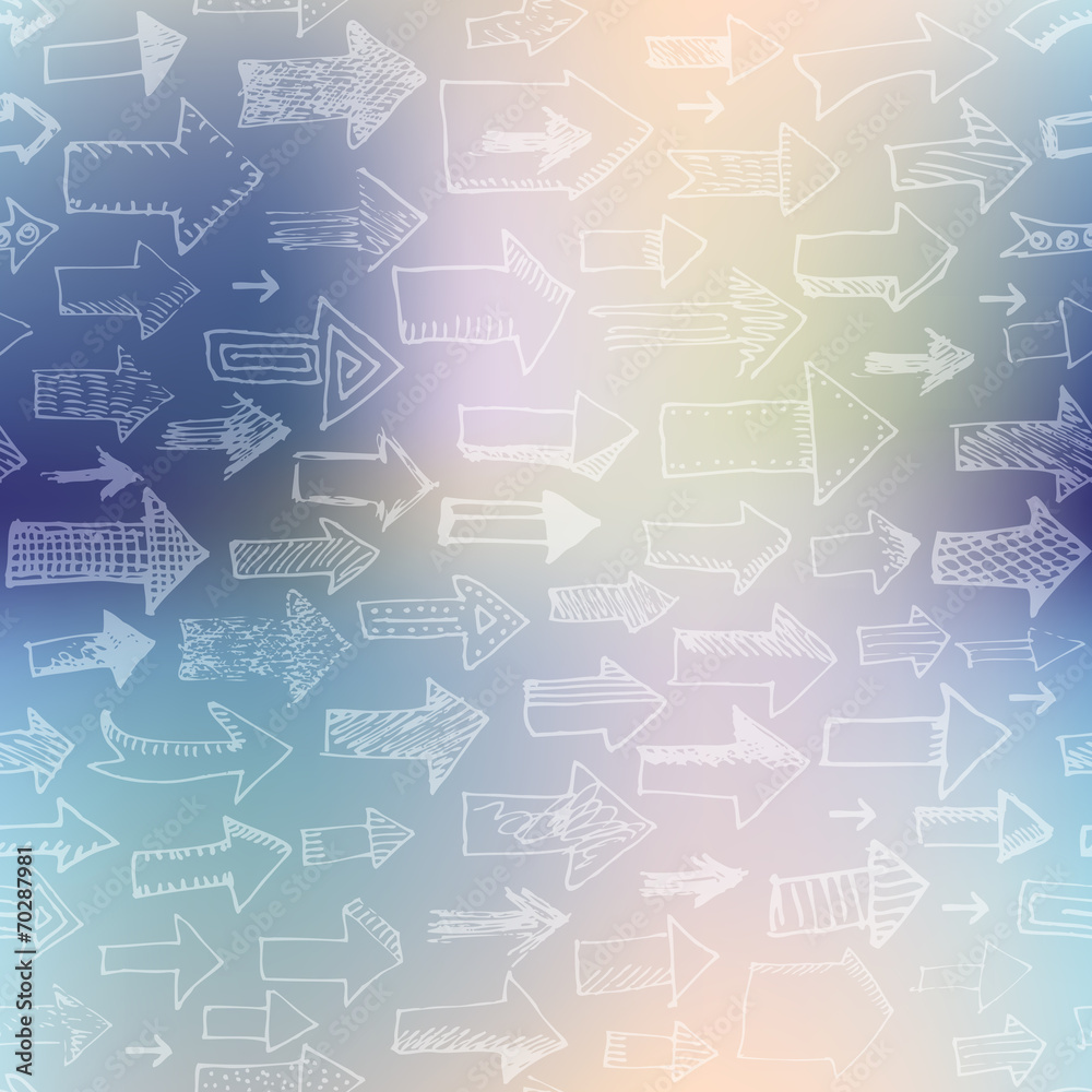 Naklejka premium Arrows on blur background.