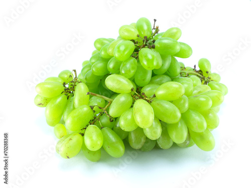 bunch of ripe and juicy green grapes close up