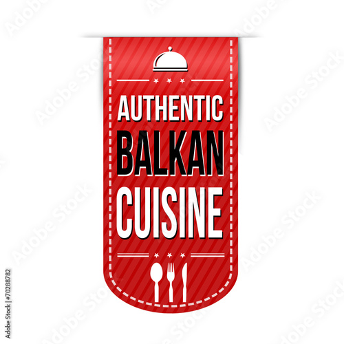 Authentic balkan cuisine banner design