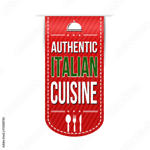 Authentic italian cuisine banner design