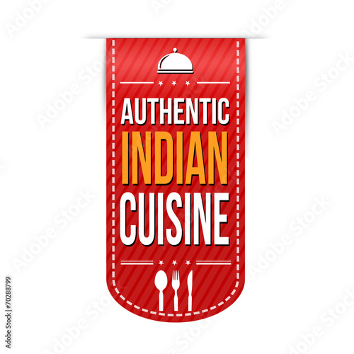 Authentic indian cuisine banner design
