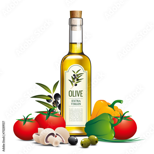 Huile d'olive et légumes