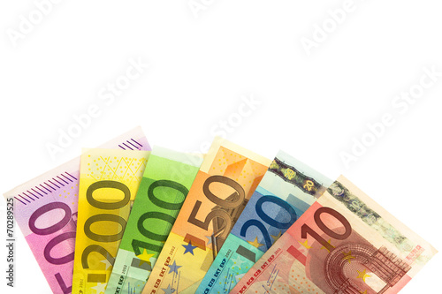 Fächer aus Euro Banknoten