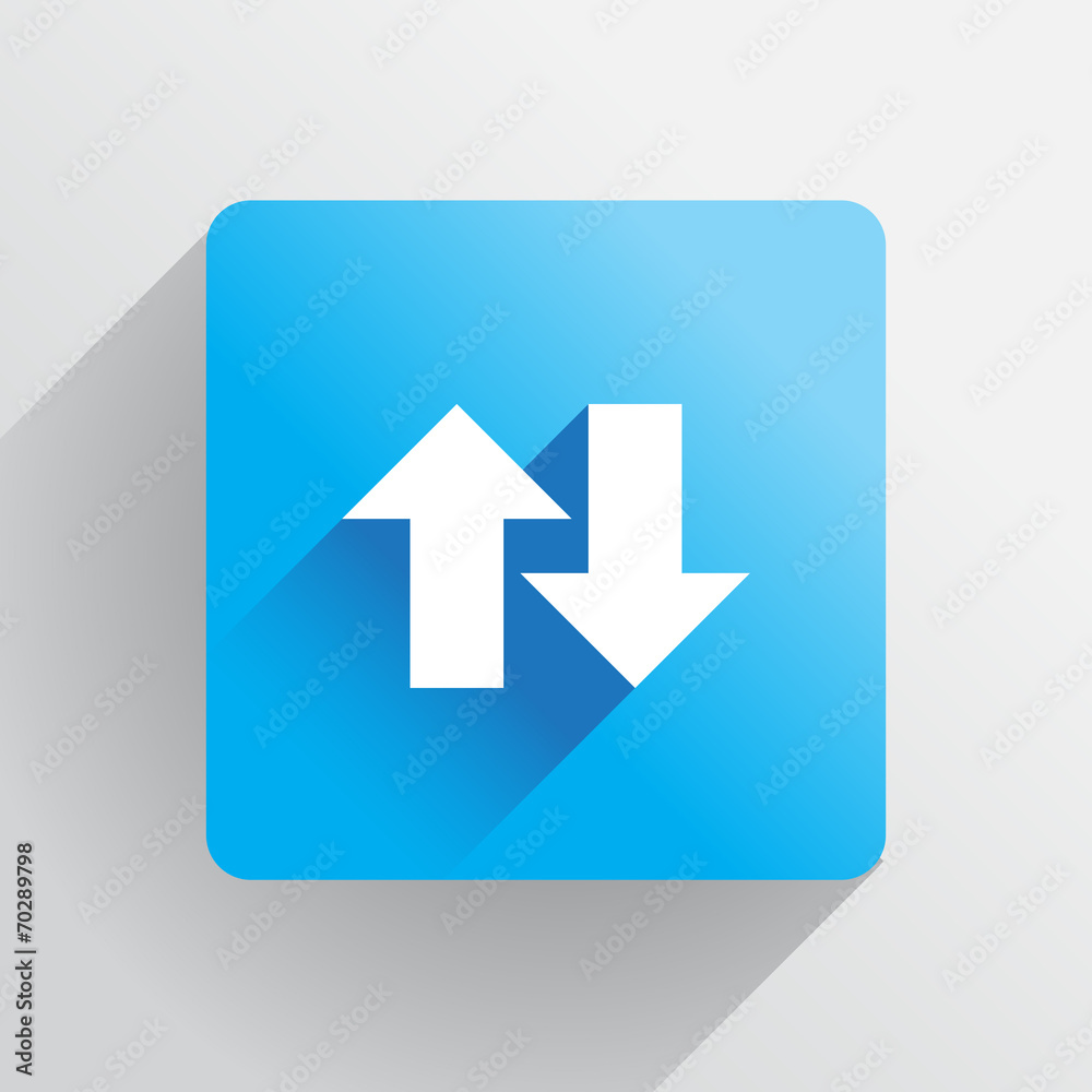 Arrows pointing up and down, flat style Arrows pointing up and down, flat style