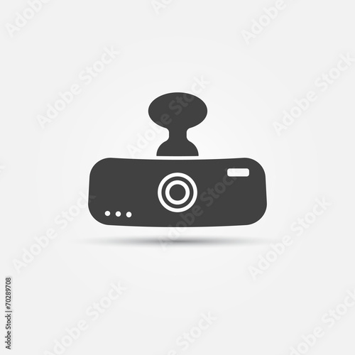 Car digital video recorder vector icon photo