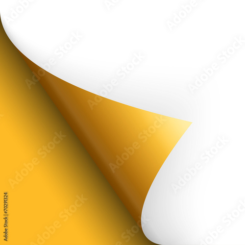 Papier / Seite umschlagen unten links gelb