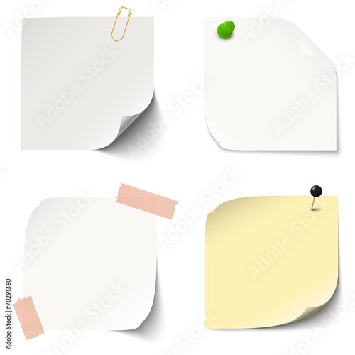 collection of colored sticky papers