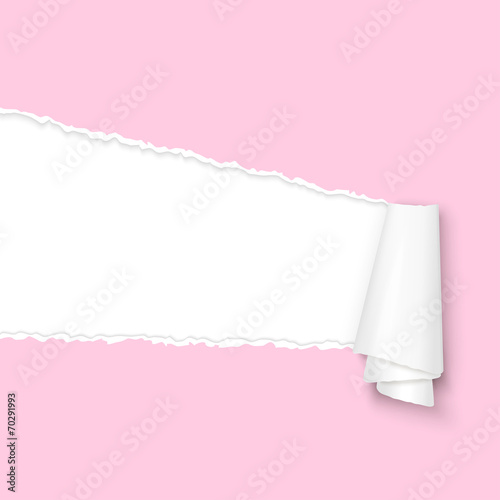 ripped open paper pink