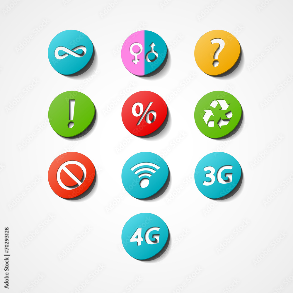 symbols set web icon symbols set web icon