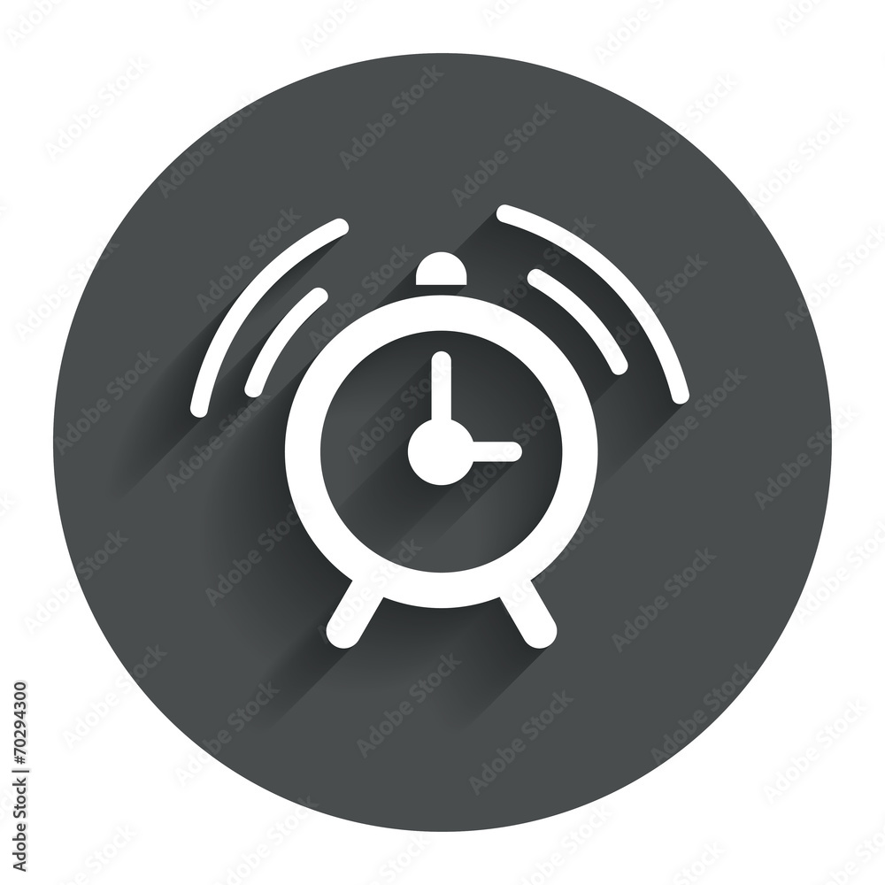 Alarm clock sign icon. Wake up alarm symbol. Alarm clock sign icon. Wake up alarm symbol.