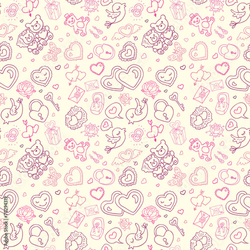 Seamless wedding patterns.