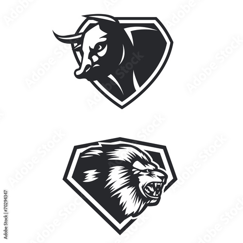 Vector mascot of animal head
