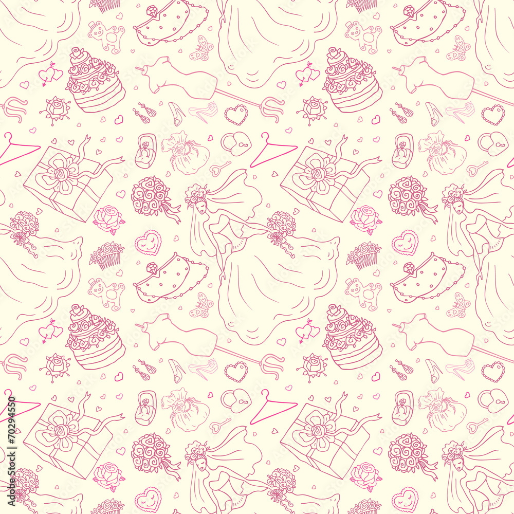 Seamless wedding patterns. Seamless wedding patterns.