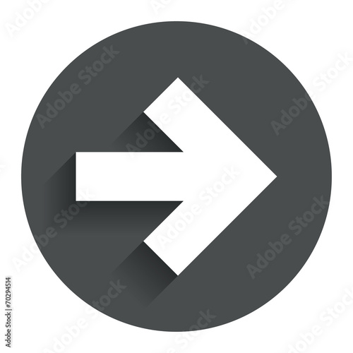 Arrow sign icon. Next button. Navigation symbol