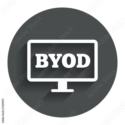 BYOD sign icon. Bring your own device symbol.