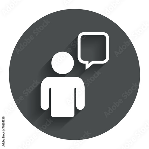 Chat sign icon. Speech bubble symbol.