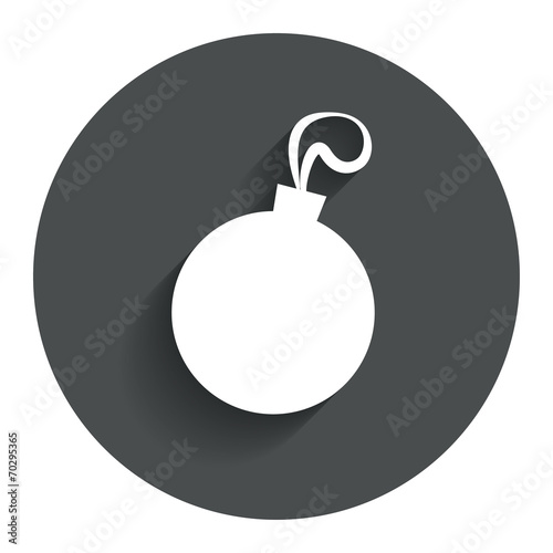 Christmas ball sign icon. Holidays button.