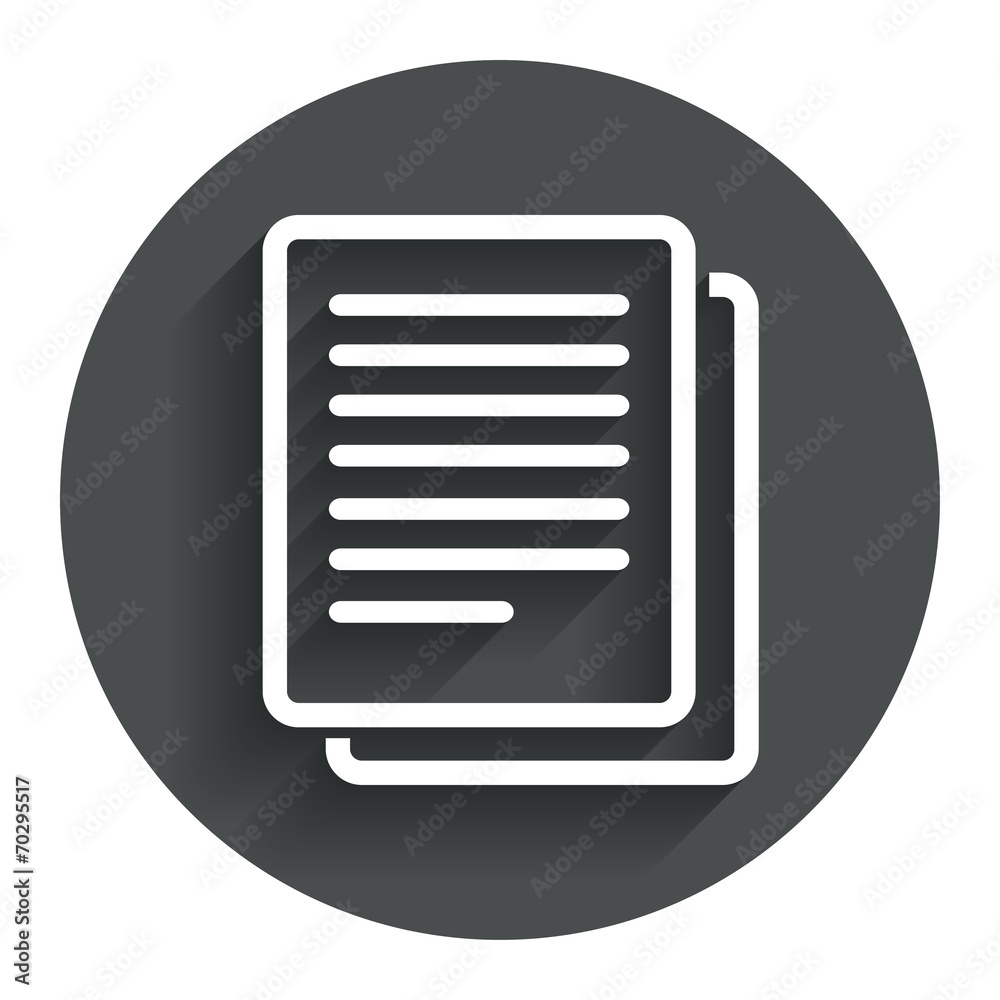 Copy file sign icon. Duplicate document symbol. Copy file sign icon. Duplicate document symbol.