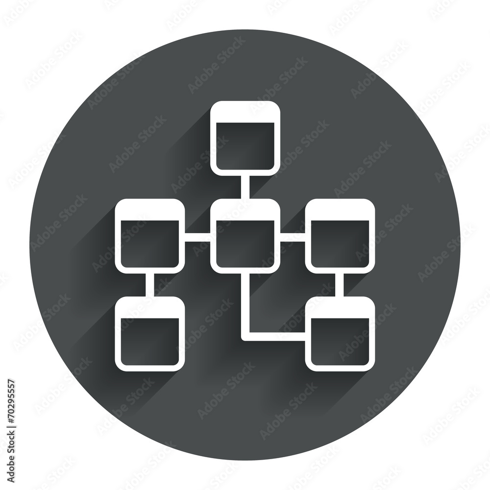 Database sign icon. Relational database schema. Database sign icon. Relational database schema.