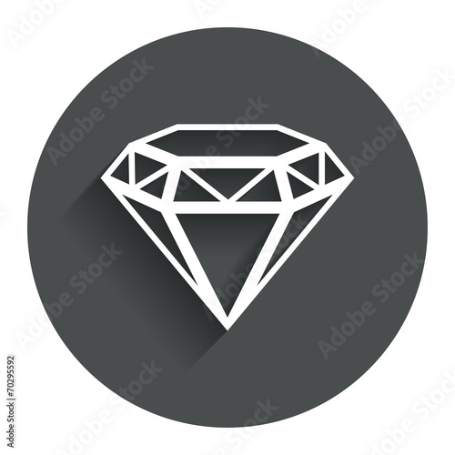 Diamond sign icon. Jewelry symbol. Gem stone.