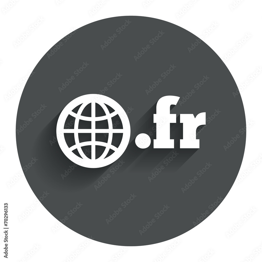 Domain FR sign icon. Top-level internet domain Domain FR sign icon. Top-level internet domain
