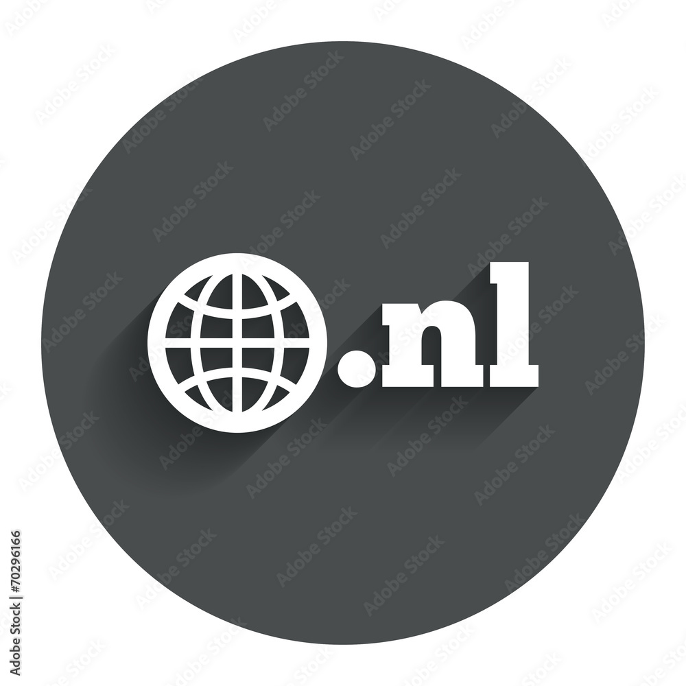 Domain NL sign icon. Top-level internet domain Domain NL sign icon. Top-level internet domain