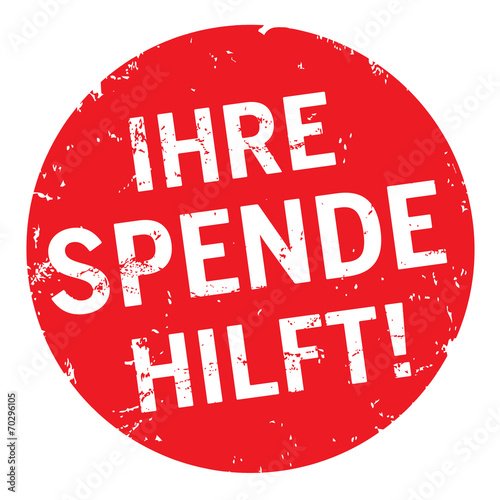 Button Stempel Ihre Spende hilft