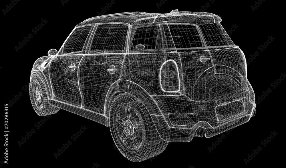 Naklejka premium car 3D model