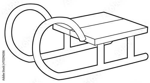 Cartoon equipment for leisure activity - coloring page photo