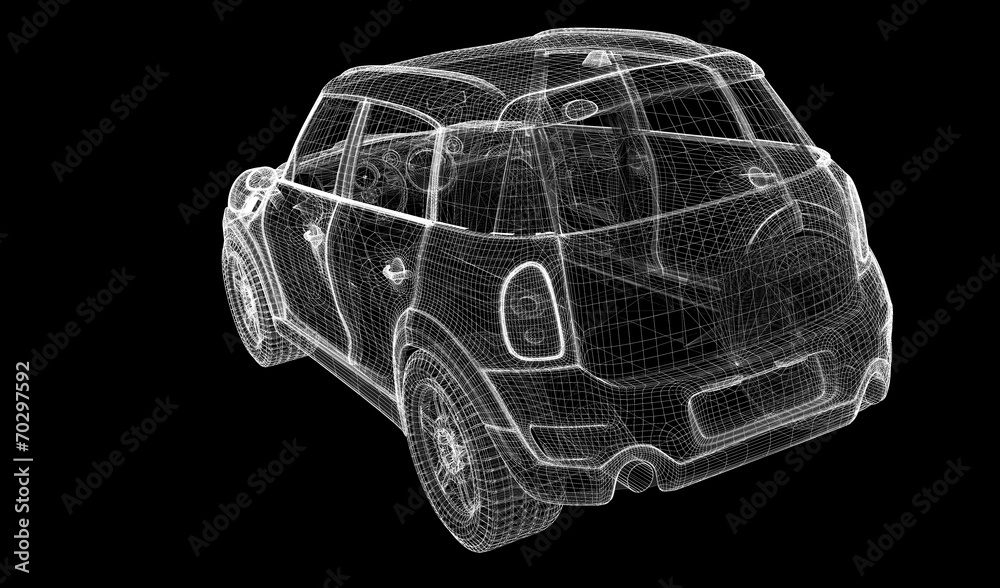 Naklejka premium car 3D model