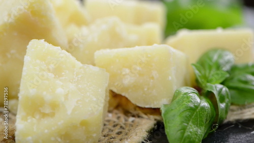 Portion of Parmesan (seamless loopable full HD footage)