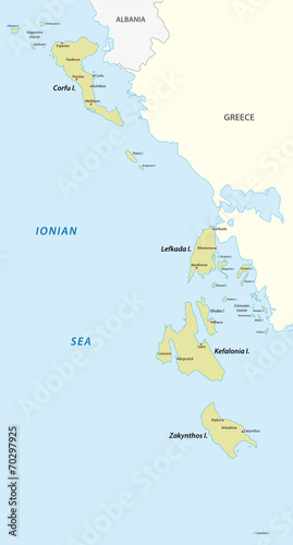 Ionische Inseln  Karte