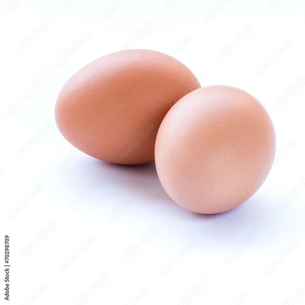 Close up of an egg isolated on white background Close up of an egg isolated on white background