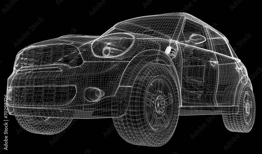 Fototapeta premium car 3D model