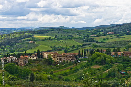 Tuscany hills  landscape near San Gimignano