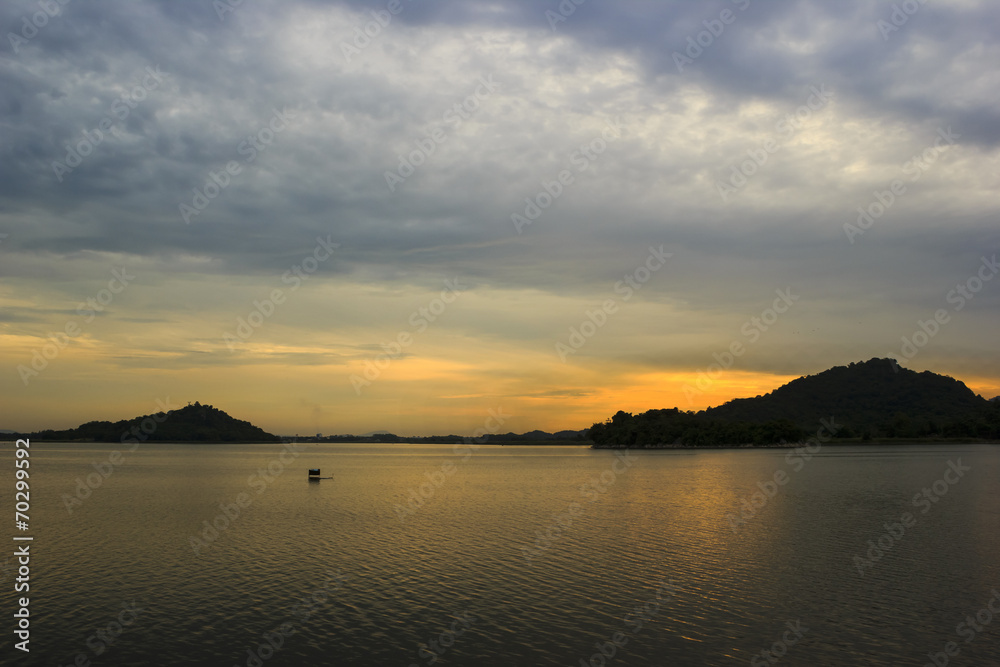 Sunrise at Angsubleak reservoir, Thailand
