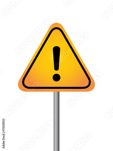 Exclamation danger sign