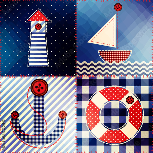 Patchwork in nautical style.