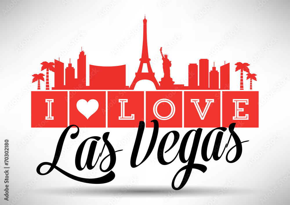 I Love Las Vegas Skyline Design I Love Las Vegas Skyline Design
