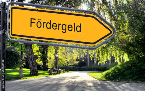 Strassenschild 25 - Fördergeld