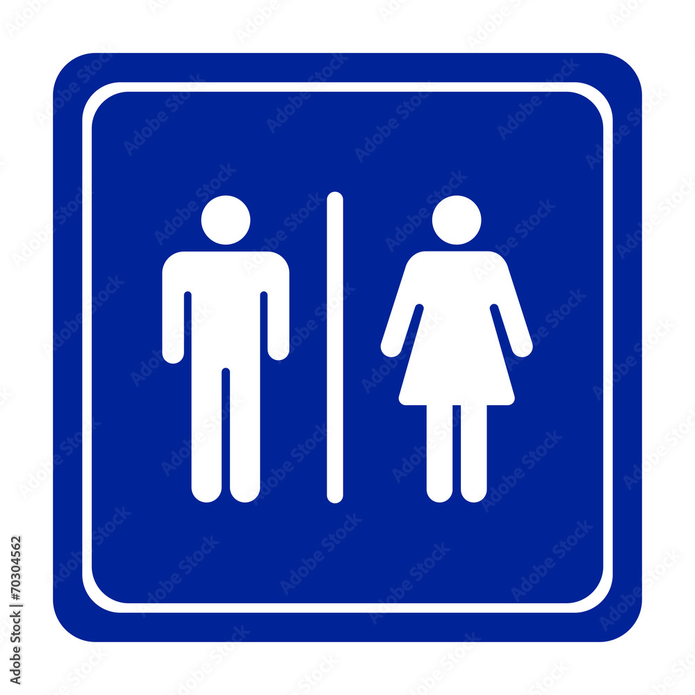 Restroom signs for men and women Restroom signs for men and women