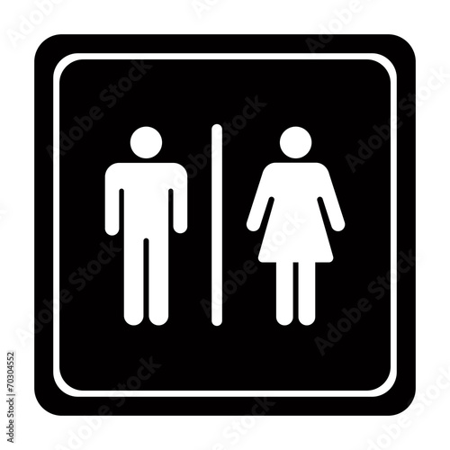 Restroom signs for men and women