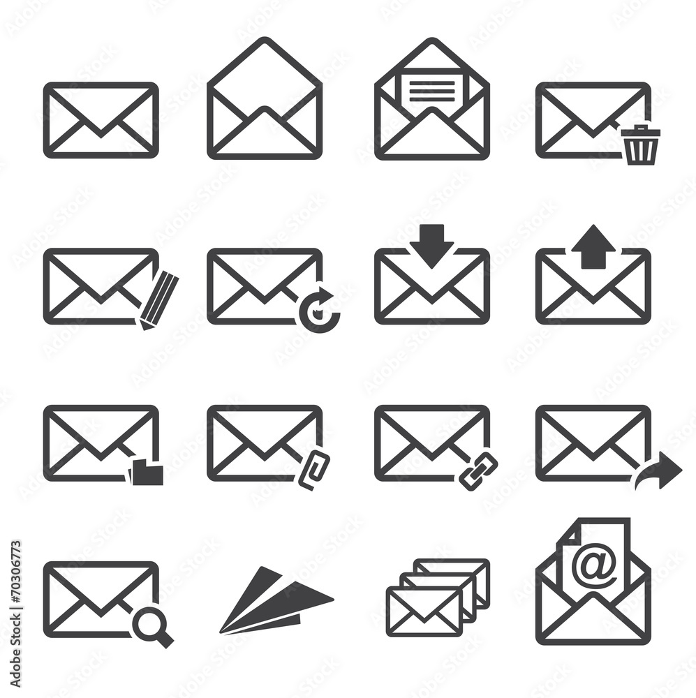 mail icon set mail icon set