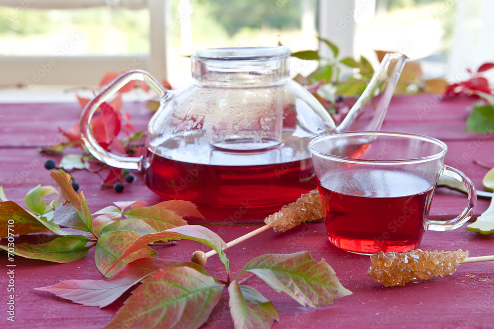 Heisser Tee im Herbst Heisser Tee im Herbst